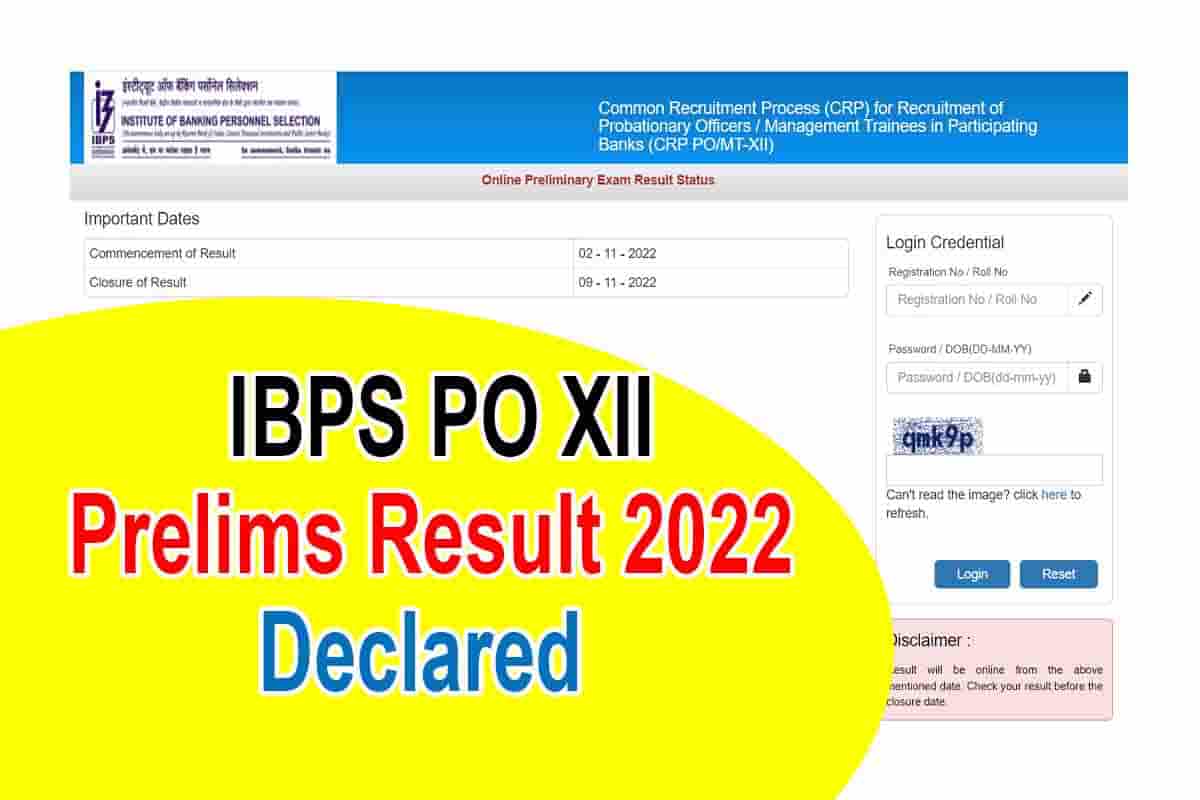 Ibps Po Xii Prelims Result Declared At Ibps In Direct Link Here