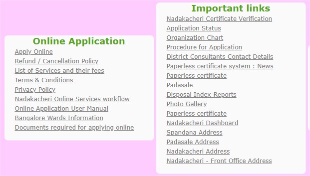Nadakacheri Caste Certificate Download