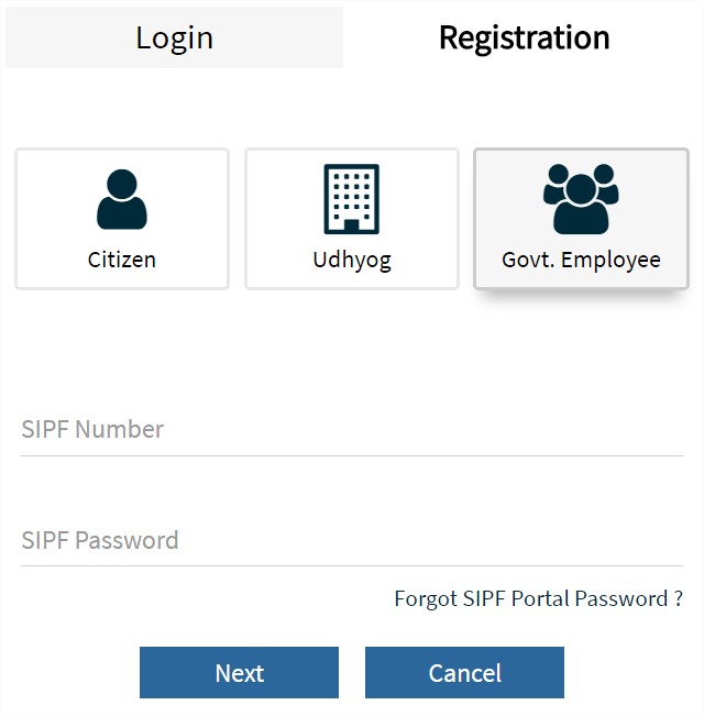 SSO Rajasthan Government Employee Registration