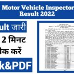 BPSC Motor Vehicle Inspector Final Result 2022