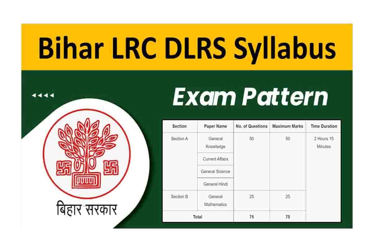 Bihar LRC Clerk Syllabus 2022