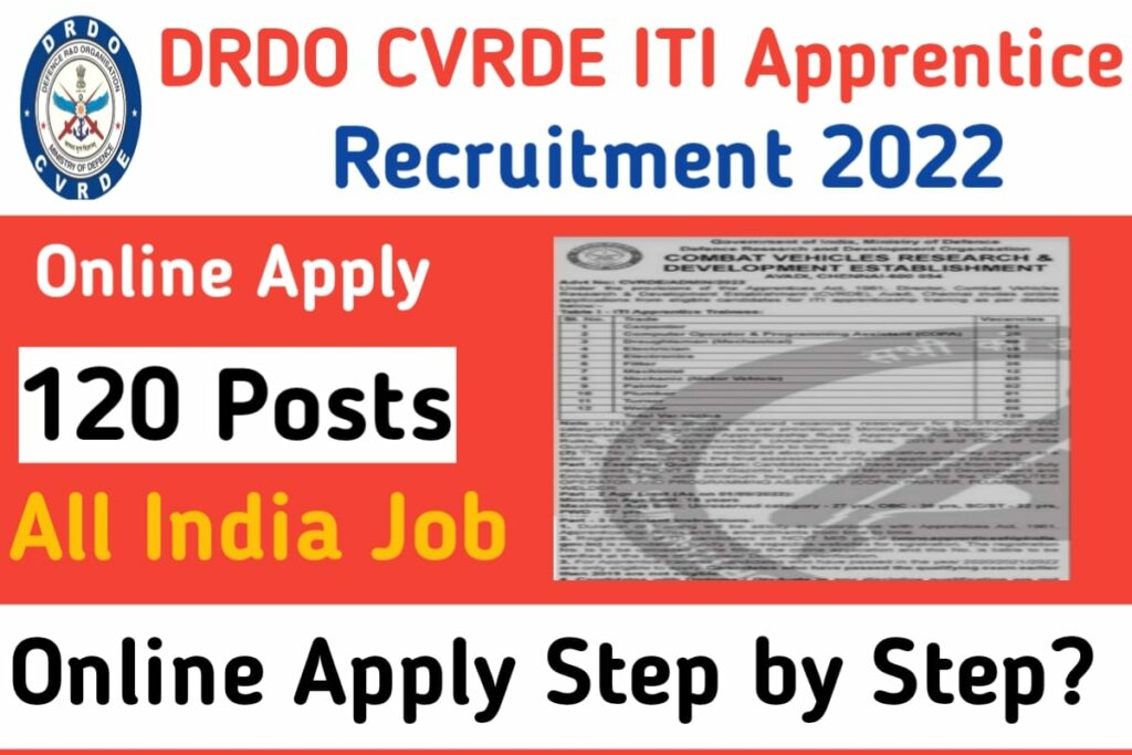 DRDO CVRDE ITI Apprentice Recruitment 2022