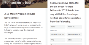 SBI Fellowship 2022