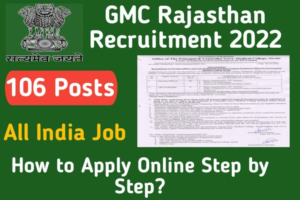 GMC Rajasthan Recruitment 2022