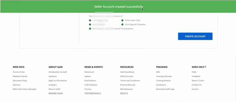 GEM Portal Seller Registration