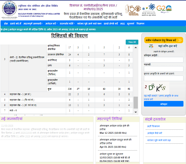 NPCIL Kaiga Site Recruitment 2025