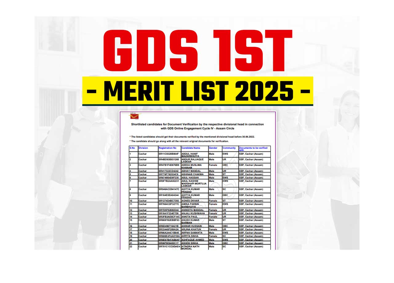 GDS 1st Merit List 2025