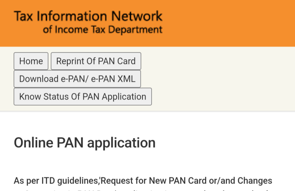 PAN 2.0 Online Apply Process 2025