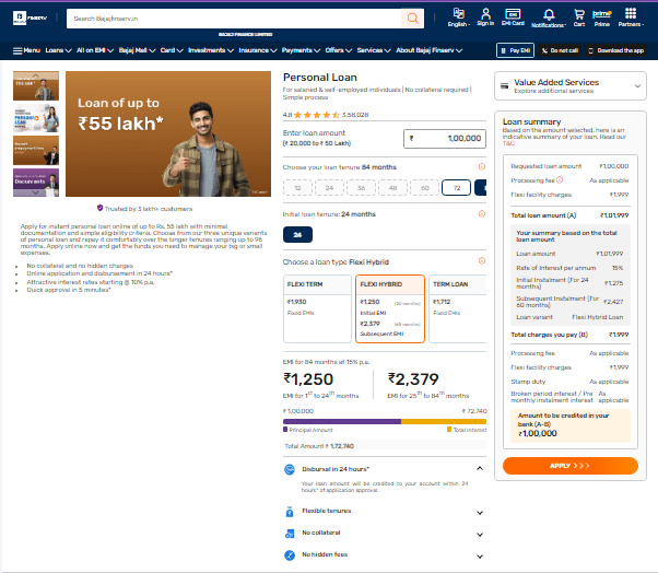 Bajaj Finance Personal Loan