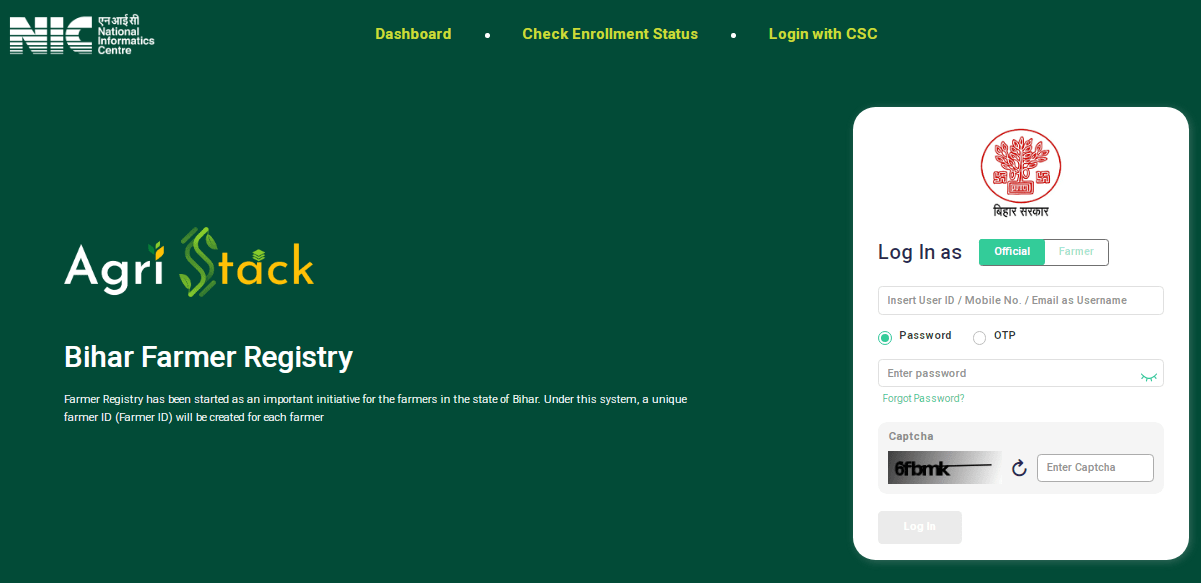 Bihar Farmer ID Registration Online