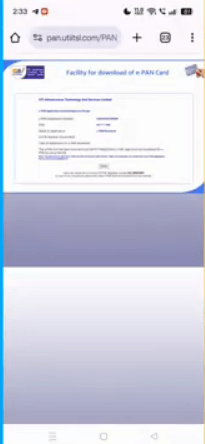 UTI E-PAN Card Download
