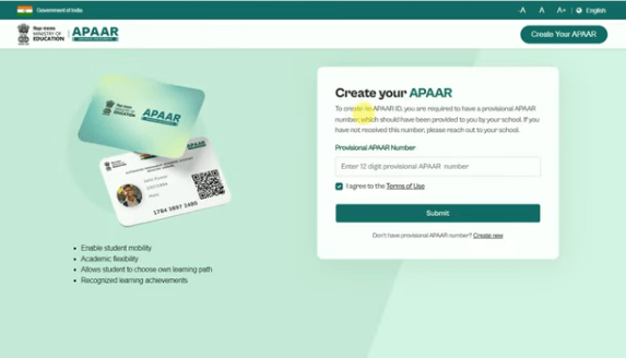 Apaar ID Card Registration 2024