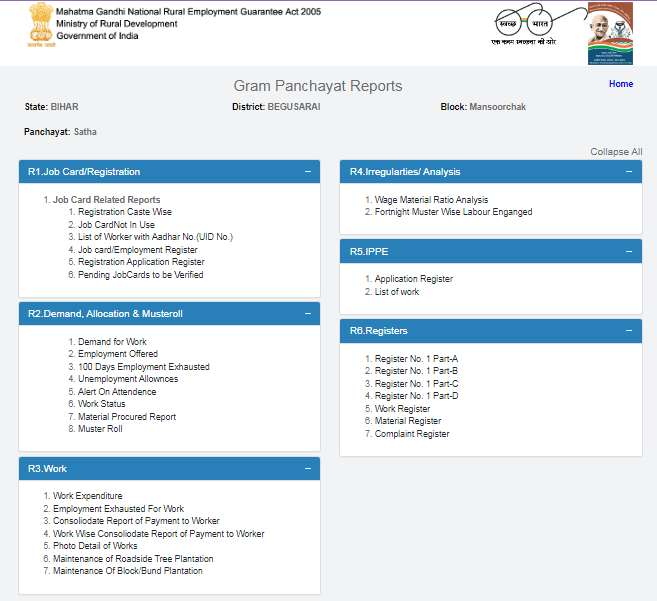 Nrega Job Card Download