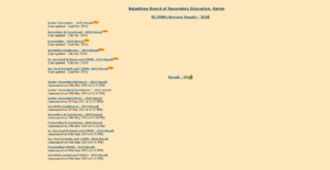 RBSE Class 10th Result 2025 Check