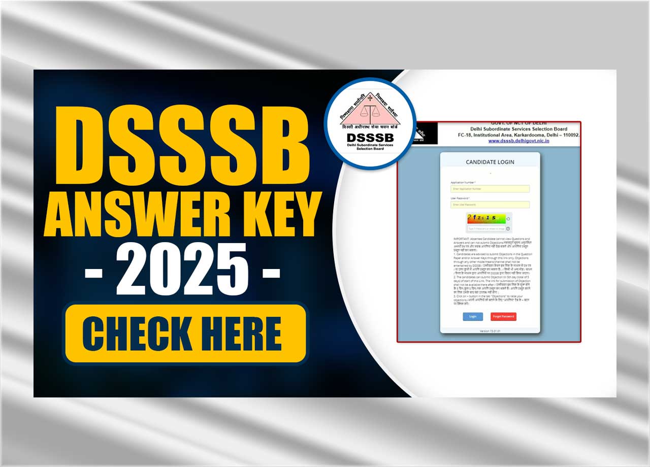 DSSSB Answer Key 2025