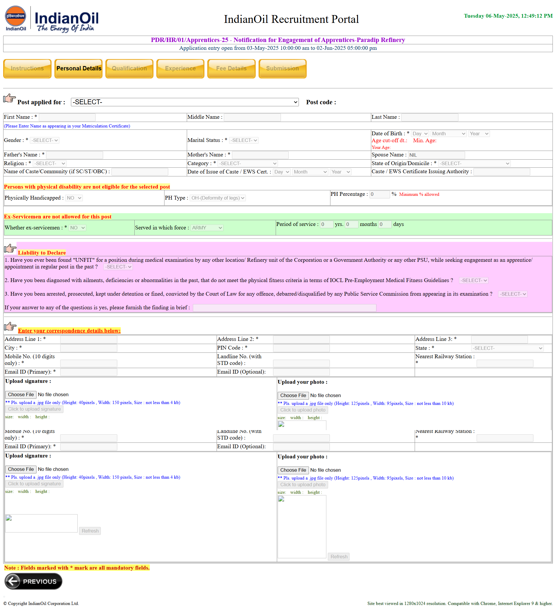 How to Apply Online for the IOCL Apprentice Recruitment 2025