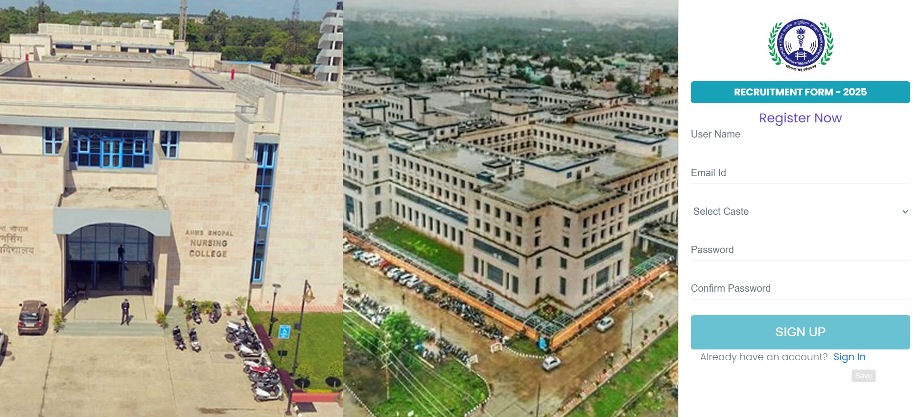How to Fill AIIMS Bhopal Backlog SR Vacancy Online Application Form 2025