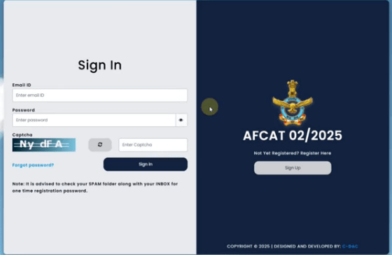 AFCAT 2 2025 Application Form