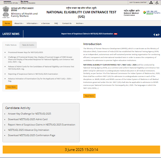 NEET UG Result 2025