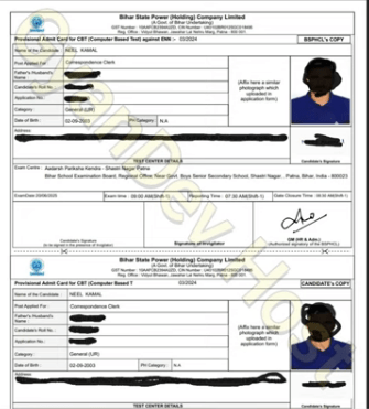 BSPHCL Admit Card 2025