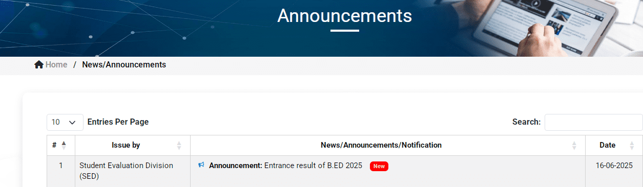 IGNOU BEd Entrance Exam Result 2025