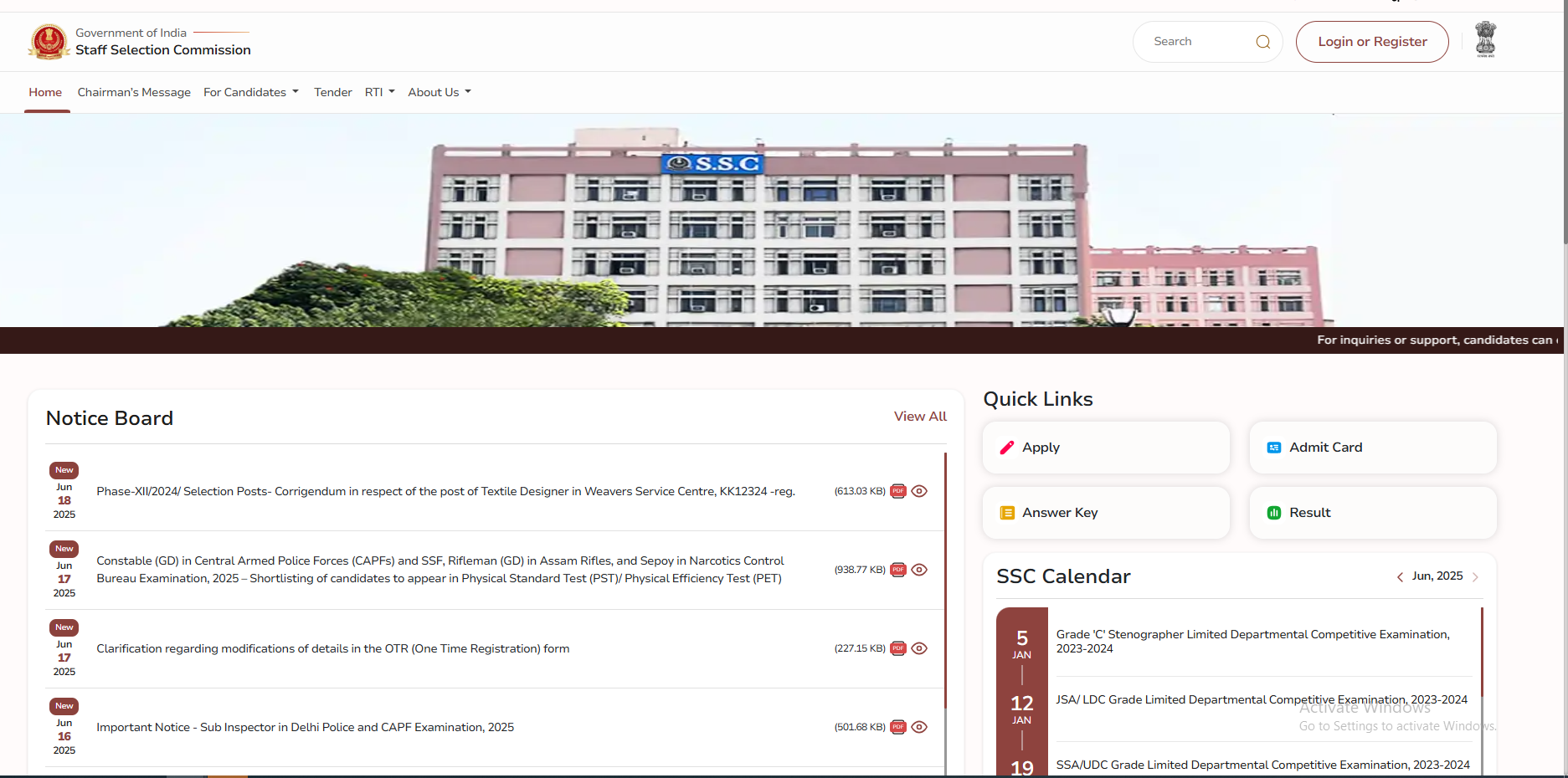 SSC GD Constable Score Card 2025