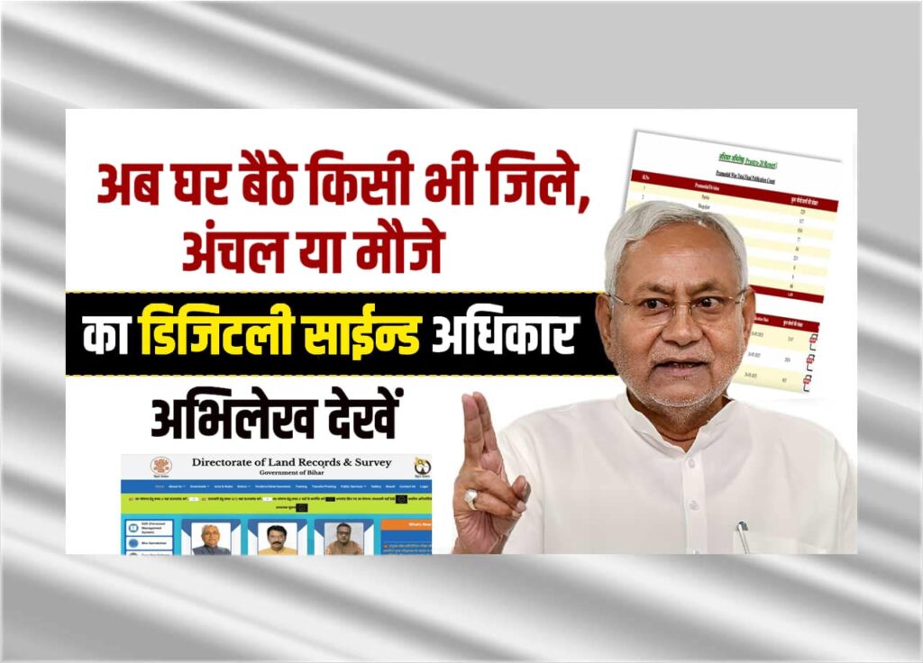 Bihar Digitally Sign Adhikar Abhilekh Download
