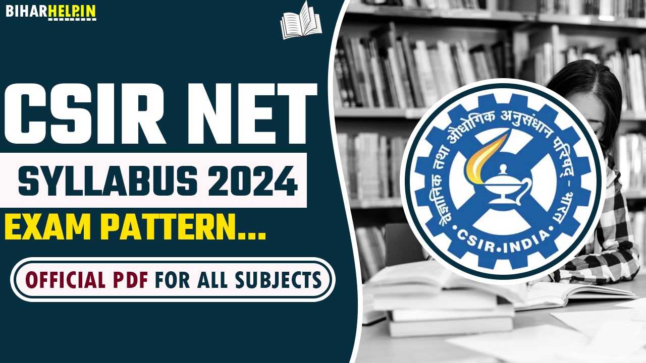 CSIR NET Syllabus 2024