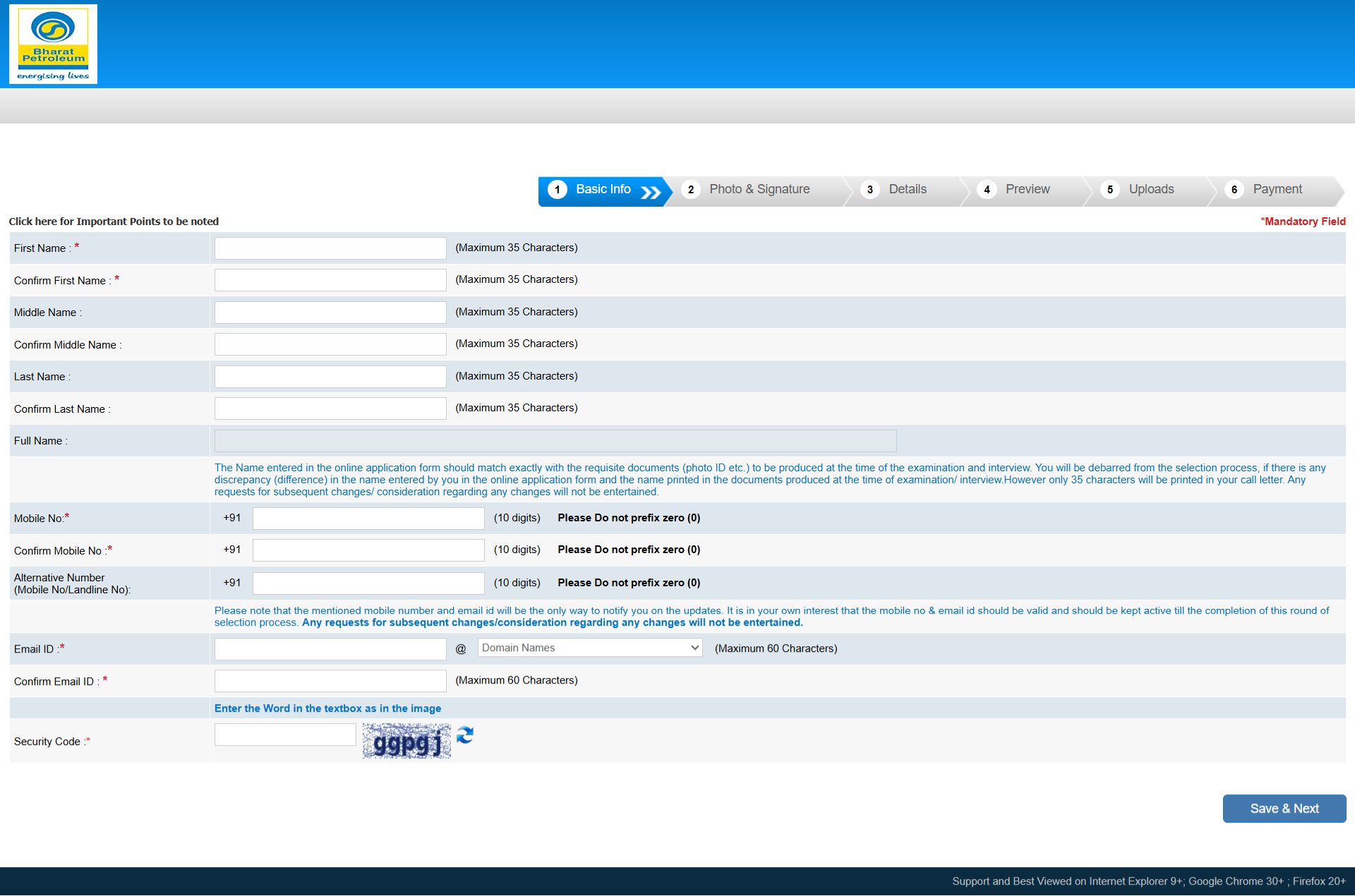 How to Fill Online Form for BPCL Entry-Level Recruitment 2025