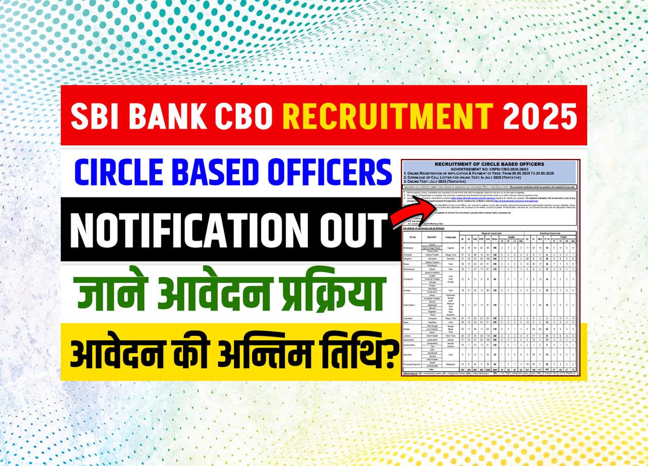 SBI BANK CBO RECRUITMENT 2025