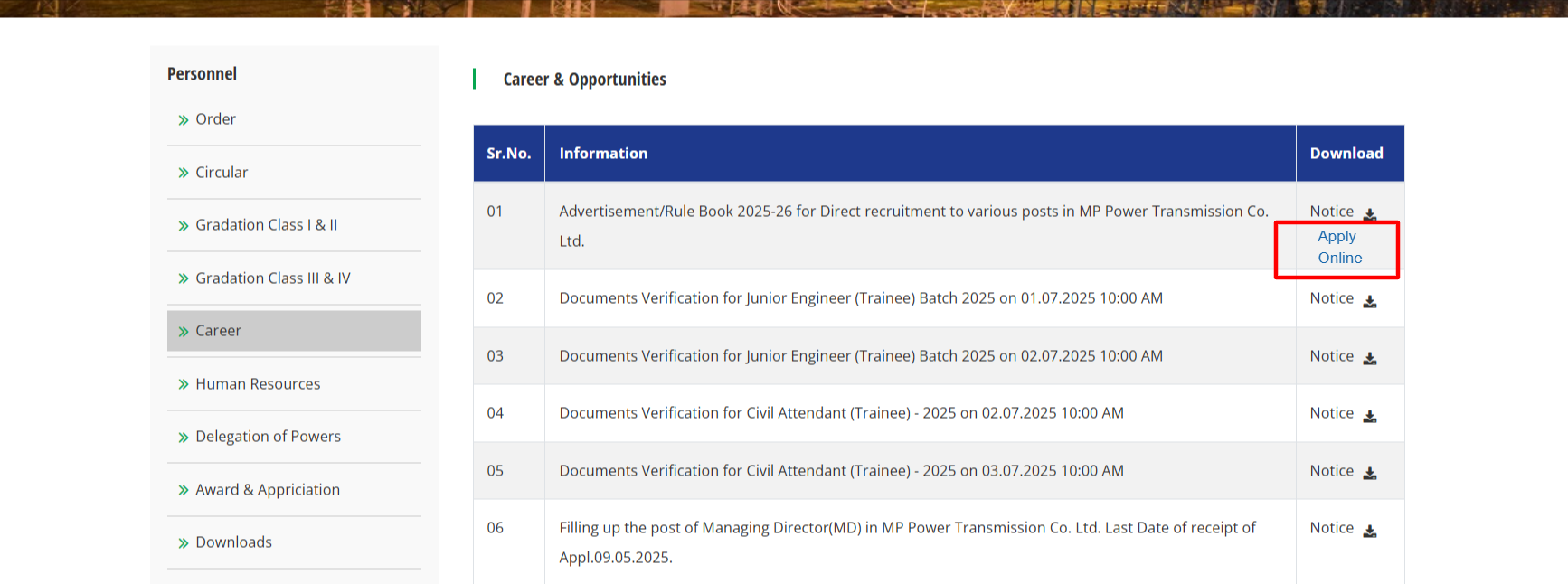 How to Fill Online Application Form for MPTRANSCO Recruitment 2025