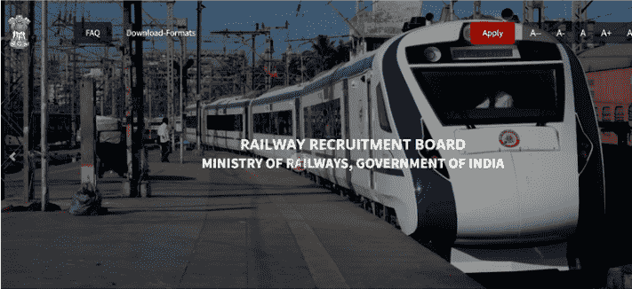RRB NTPC 12th Level Admit Card 2025 Official Website Screenshot.