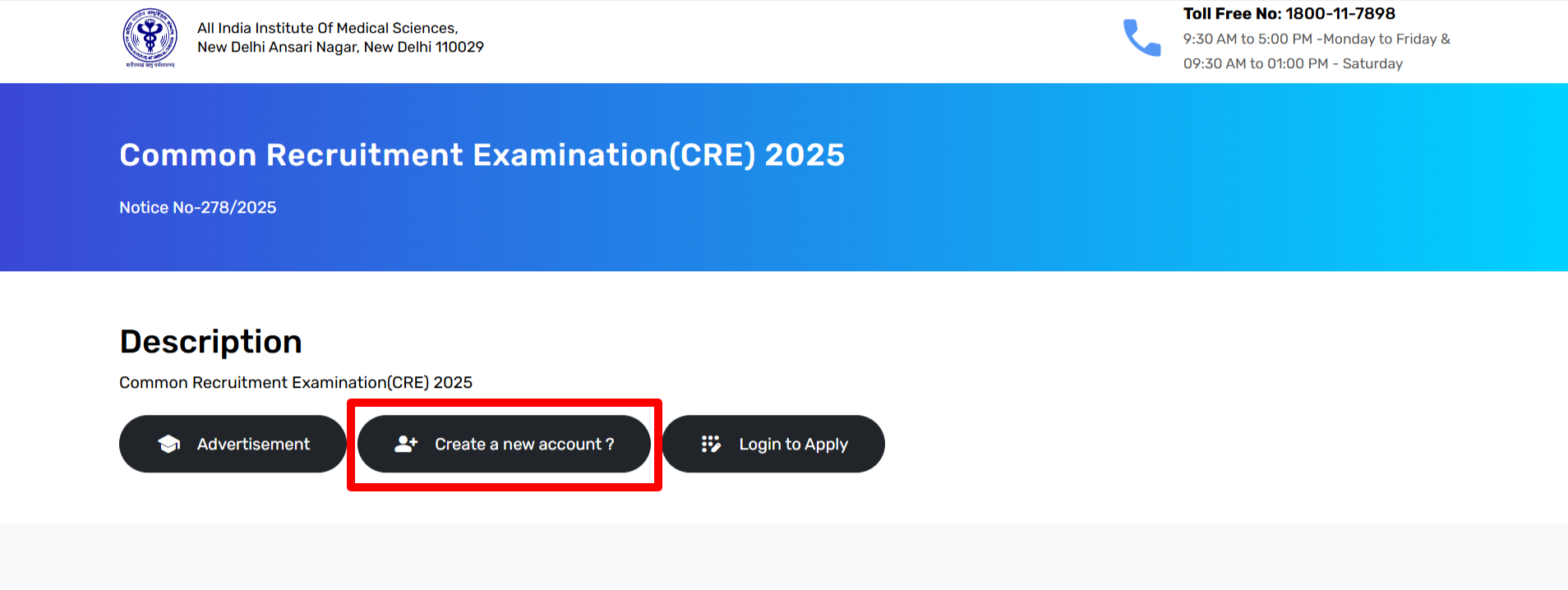 How to Apply Online for AIIMS CRE Recruitment 2025