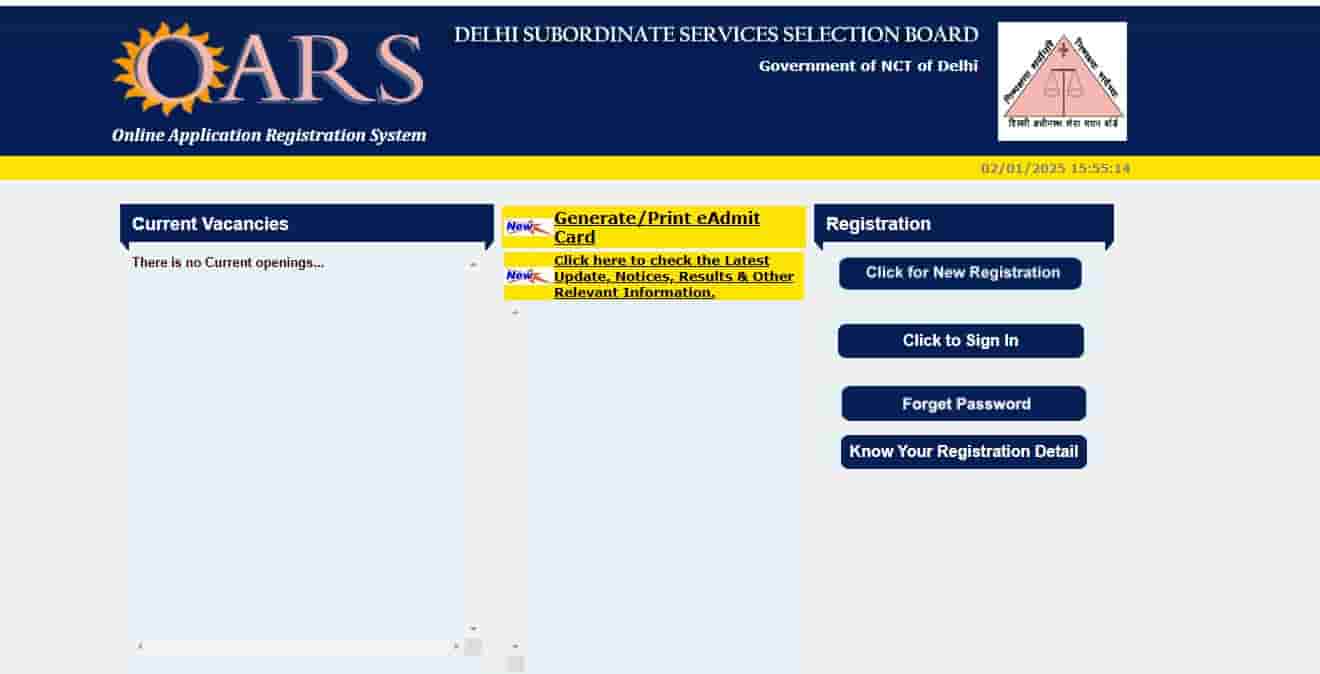 DSSSB Jail Warder Vacancy 2025