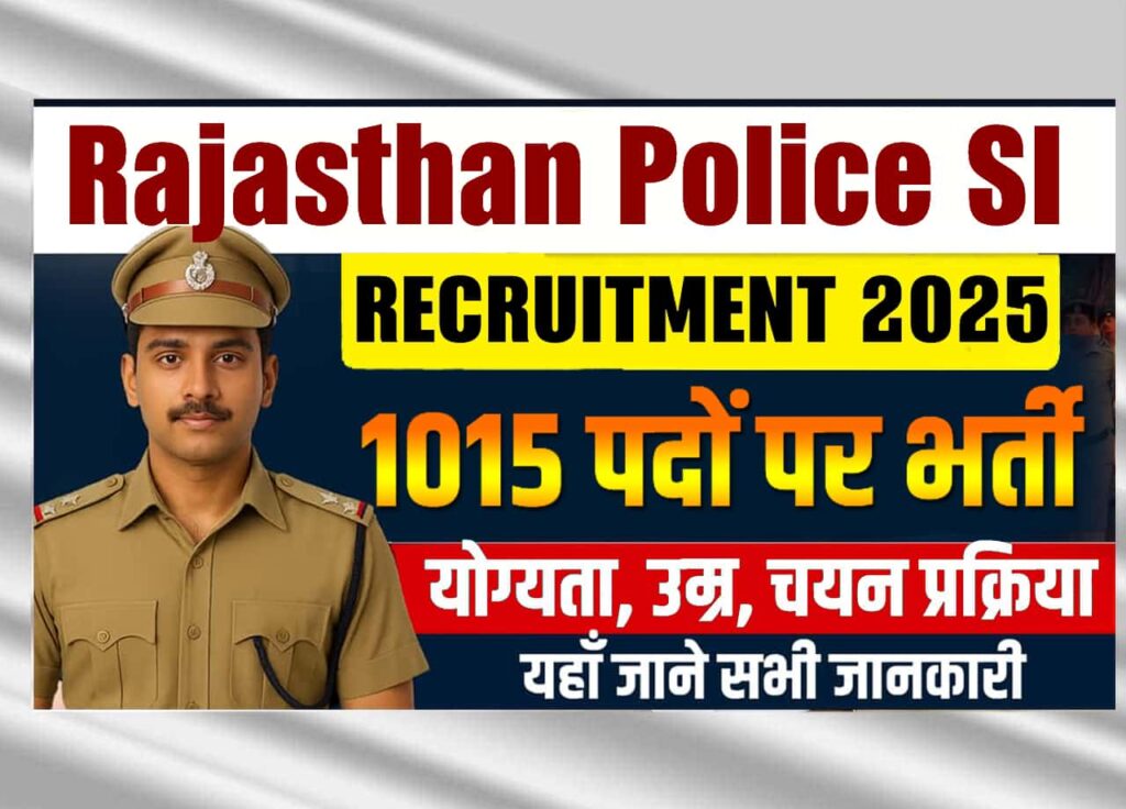 Rajasthan Police SI Recruitment 2025: