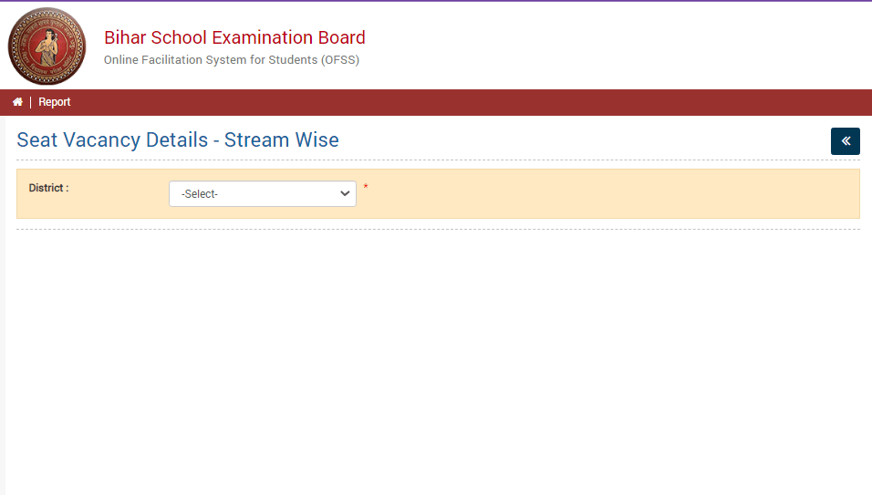 Bihar Board Inter Spot Admission 2025 Official Website Screenshot.