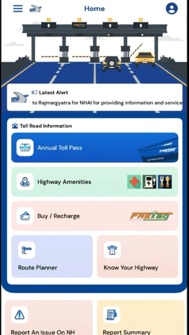 Fastag Annual Pass Apply Online Screenshot.