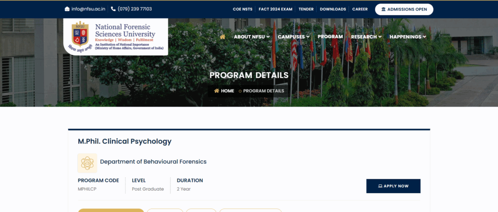National Forensic Sciences University