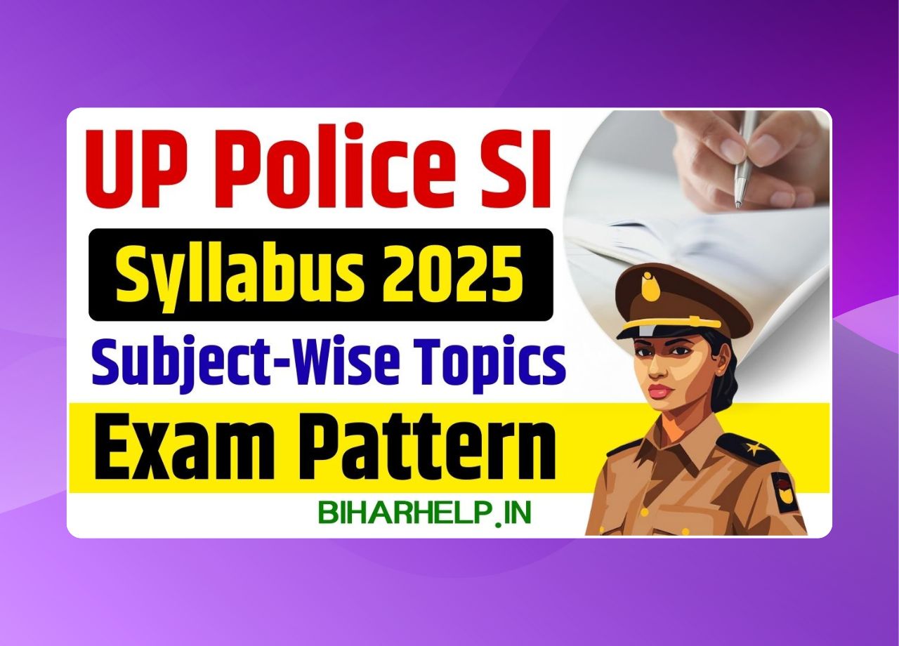 UP Police SI Syllabus 2025