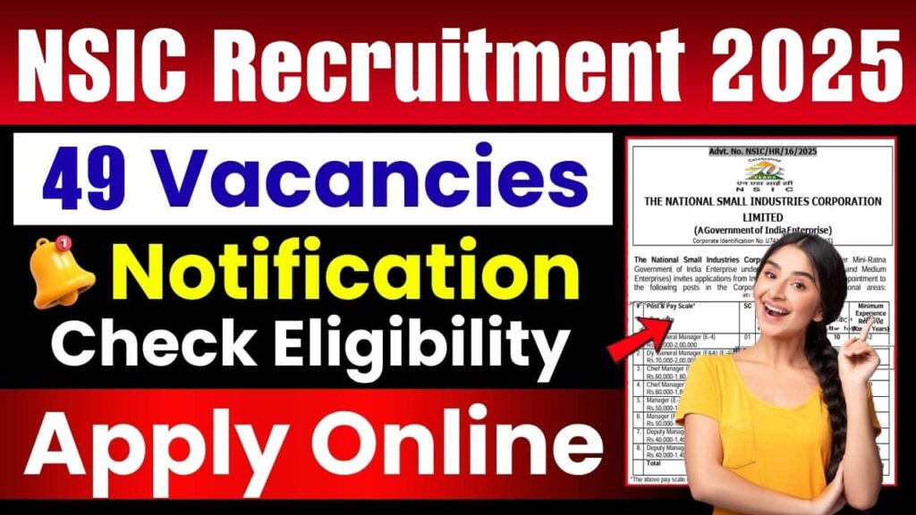 NSIC Recruitment 2025 NSIC Recruitment 2025: