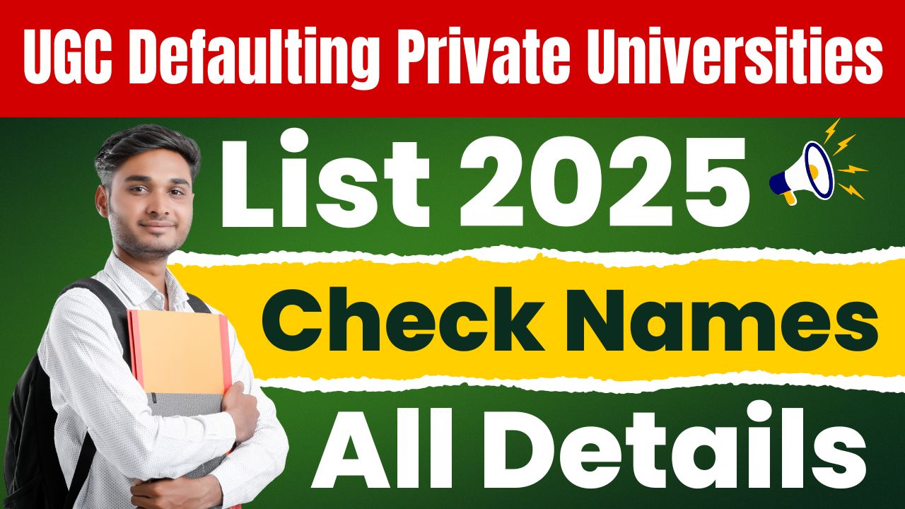 UGC Defaulting Private Universities List 2025