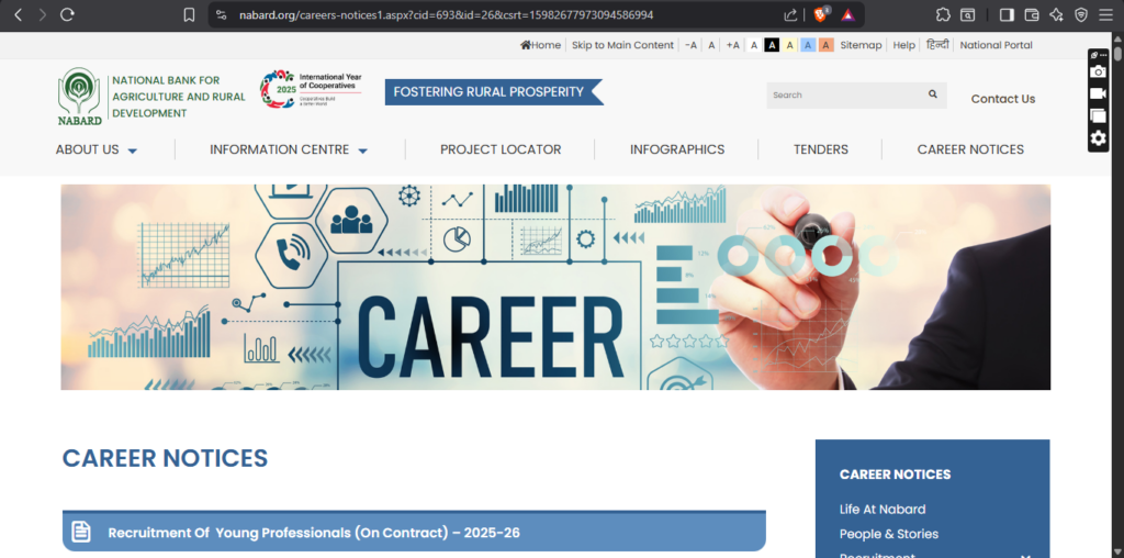 NABARD Young Professional Notification 2026 Online Apply