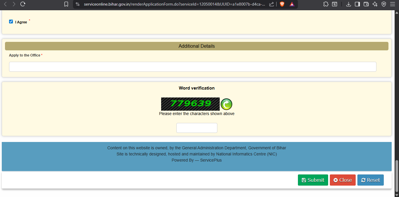 Bihar Character Certificate Apply Online