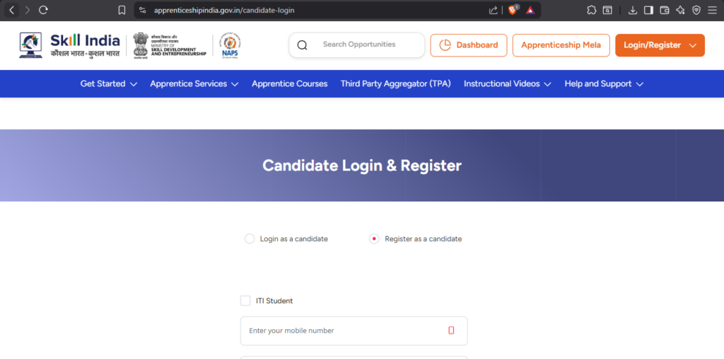 Trade Apprentice (ITI) – NAPS पोर्टल