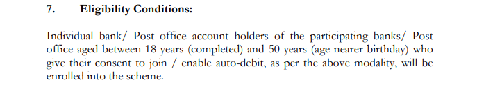 Eligibility Criteria for PM Jeevan Jyoti Bima Yojana 2026