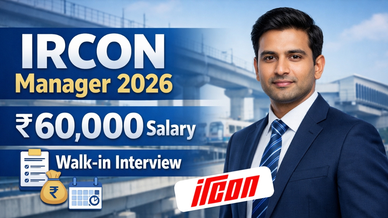 IRCON Manager Recruitment 2026