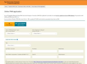 Minor PAN Card Apply Online