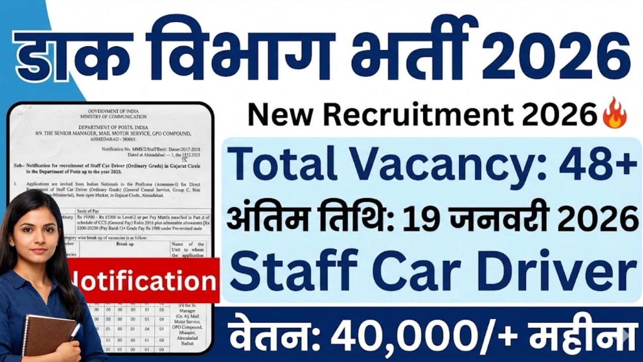 Bihar Post Matric Scholarship 2025 India Post Driver Recruitment 2026