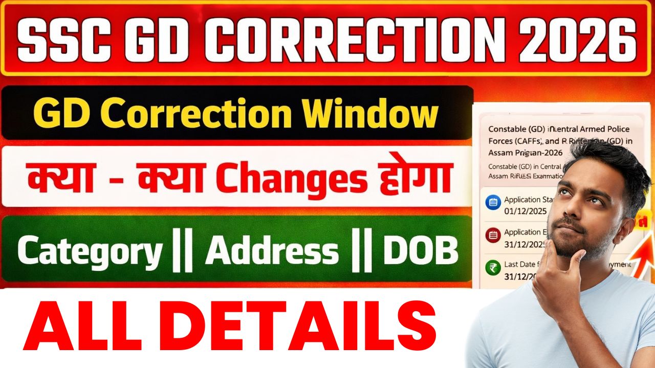 SSC CHSL Syllabus 2026 SSC GD Constable Correction Edit Form 2026