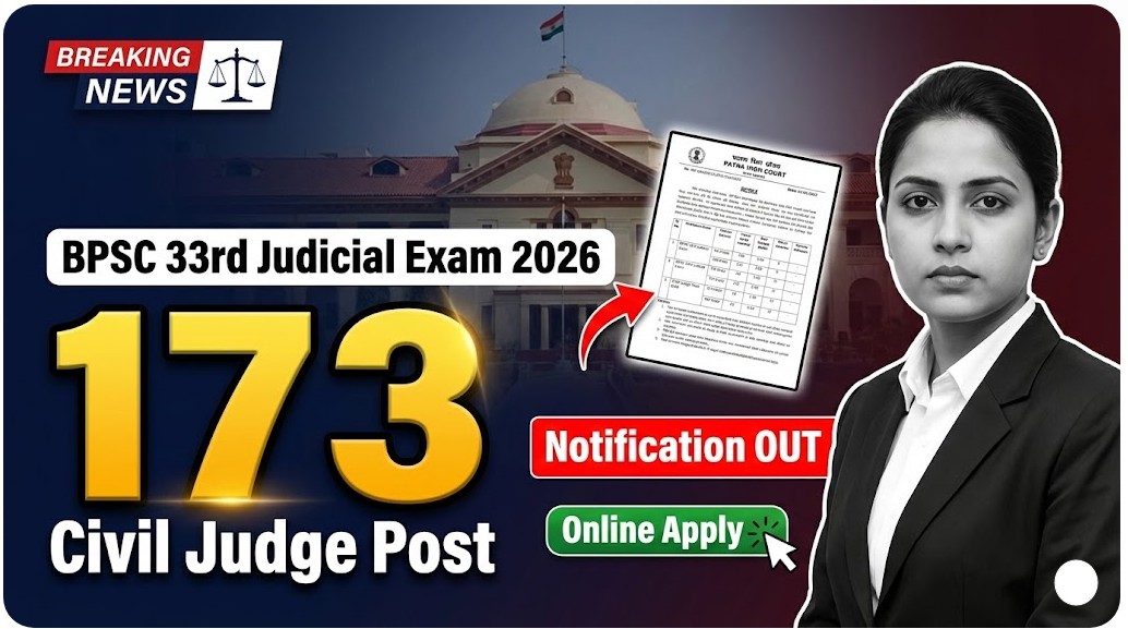 BPSC 33rd Bihar Judicial Services Exam 2026